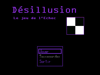L'écran titre, relativement sobre